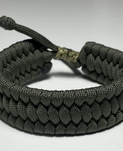 Andrew Tactical Scale – Extra Sűrű Keki Fonott Férfi Karkötő Textil Kapoccsal