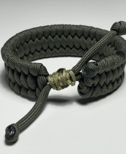 Andrew Tactical Scale – Extra Sűrű Keki Fonott Férfi Karkötő Textil Kapoccsal