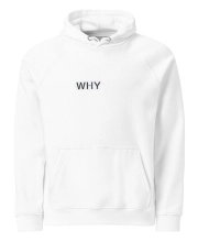 Unisex prémium kapucnis pulóver - Vagány elől hátul Why not felirattal