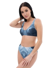 Prémium Magas Derekú Női Bikini Szett - Márványos Carrara Luxury Edition (UPF50+)