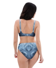Prémium Magas Derekú Női Bikini Szett - Márványos Carrara Luxury Edition (UPF50+)