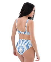 Prémium Magas Derekú Női Bikini Szett - Világos Kékes Ocean Luxury Edition (UPF50+)