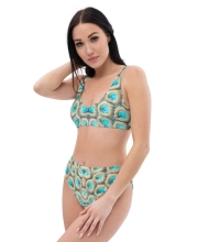 Prémium Magas Derekú Női Bikini Szett - Ocean Mandala Retro Edition (UPF50+)