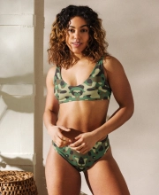 Prémium Magas Derekú Női Bikini Szett - Terepmintás Camo Tactical Edition (UPF50+)
