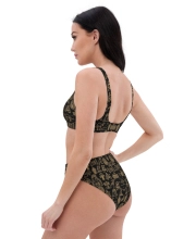 Prémium Magas Derekú Női Bikini Szett - Egyiptomi Bronze Pharaoh Edition (UPF50+)