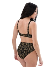 Prémium Magas Derekú Női Bikini Szett - Egyiptomi Bronze Pharaoh Edition (UPF50+)