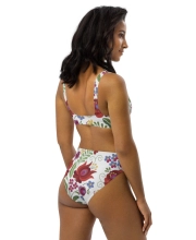 Prémium Magas Derekú Női Bikini Szett - Kalocsai Virág Heritage Avant-Garde Edition (UPF50+)