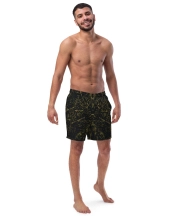 Férfi Prémium Úszónadrág - Fekete-Arany Luxury Pattern