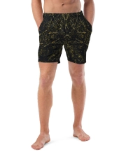 Férfi Prémium Úszónadrág - Fekete-Arany Luxury Pattern