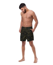Férfi Prémium Úszónadrág - Fekete-Arany Luxury Pattern