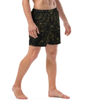 Férfi Prémium Úszónadrág - Fekete-Arany Luxury Pattern