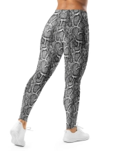 Női prémium alakformáló leggings - Szürke kígyómintával