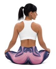 Női prémium jóga leggings - Absztrakt márvány mintával