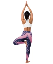 Női prémium jóga leggings - Absztrakt márvány mintával