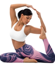 Női prémium jóga leggings - Absztrakt márvány mintával