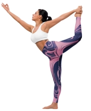 Női prémium jóga leggings - Absztrakt márvány mintával