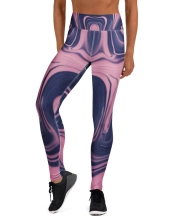 Női prémium jóga leggings - Absztrakt márvány mintával