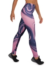 Női prémium jóga leggings - Absztrakt márvány mintával
