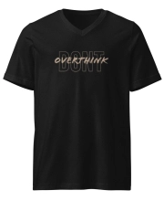 Férfi Prémium V-Nyakú Póló - Don't Overthink It Cyber Dark Edition