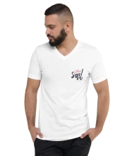 Férfi Prémium V-Nyakú Póló - Let's Sail Double Gradient Edition 