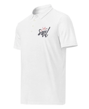 Prémium Galléros Slim Fit Póló - Let's Sail felirattal