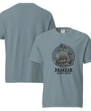Unisex prémium pamut póló - DRAKKAR viking mintával