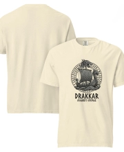 Unisex prémium pamut póló - DRAKKAR viking mintával