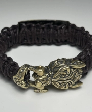 Prémium Kézzel Font Viking Karkötő Vegvisir & Jörmungandr Ouroboros Bronze Edition