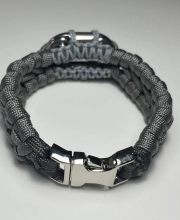 Ink2be Prémium Kézzel Font Taktikai Paracord Karkötő - Steel Link Infinity Shackle Edition