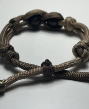 Ink2be Prémium Kézzel Font Paracord Karkötő - Bronze Cord Infinity Loop Shamballa Edition