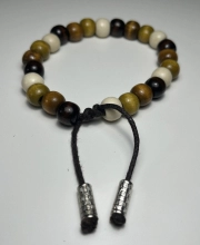 Ink2be Prémium Kézzel Csomózott Fa Karkötő - Earthy Boho Wood Bead Edition