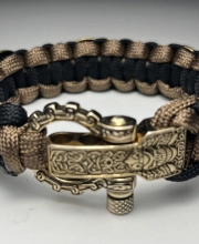 Ink2be Kézműves taktikai paracord karkötő - Kelta medálok és bronz sekli kiadás