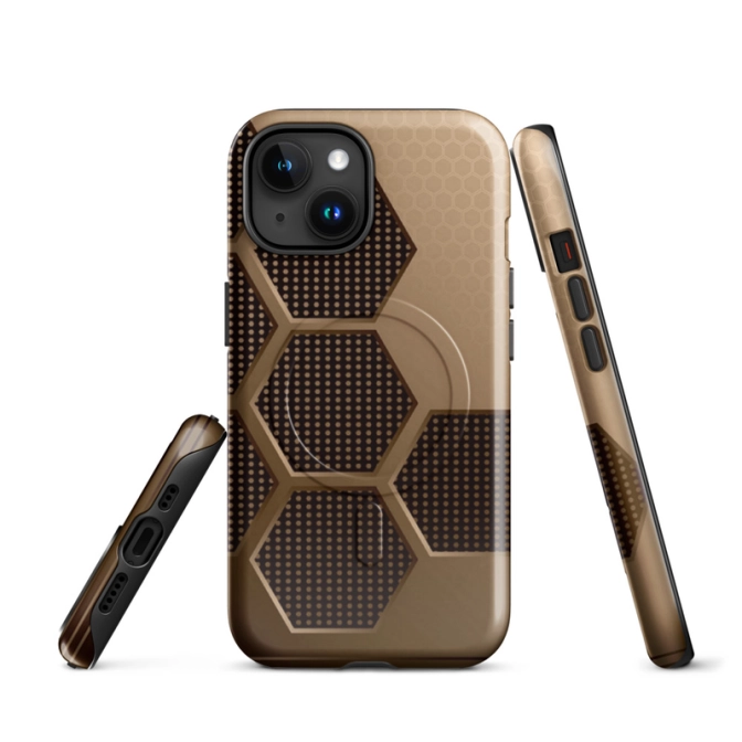 Ink2be Prémium MagSafe® iPhone® tok - Inox Bronz Mecha és indusztriális techwear kiadás