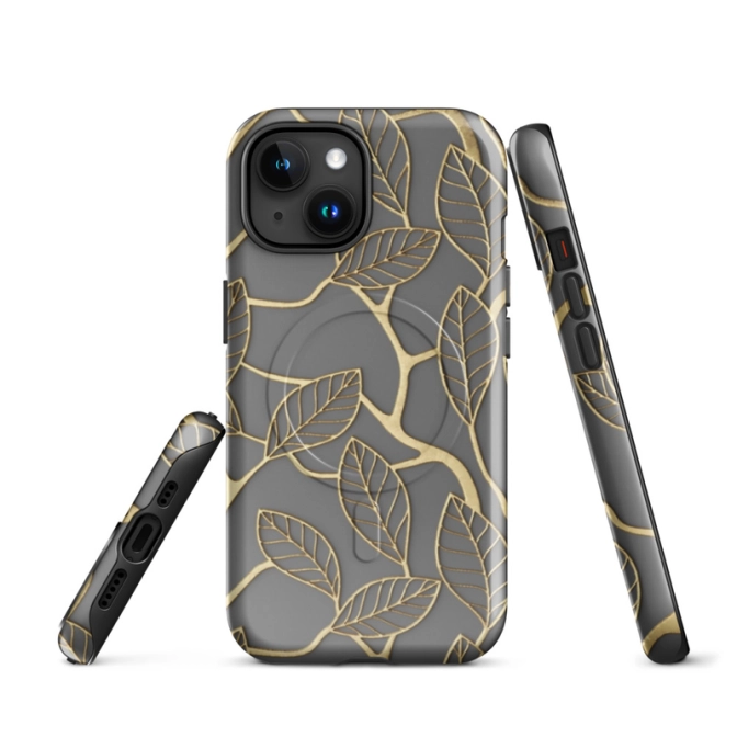 Ink2be Prémium MagSafe® iPhone® tok - Barna-Arany Elegáns és luxus márvány lo-fi kiadás