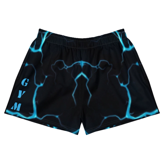 Unisex Prémium Sportnadrág - GYM Cyber Neon Blue Pattern