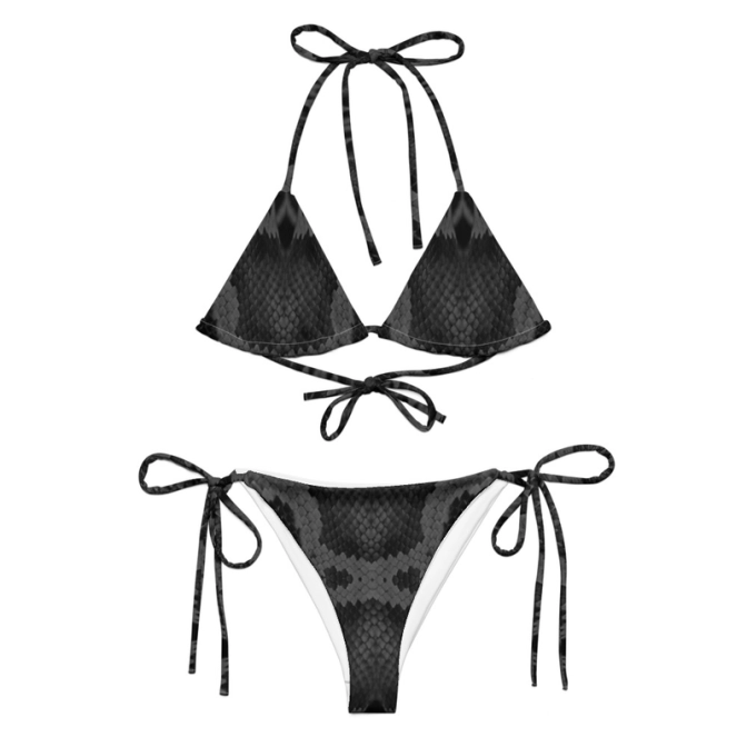 Tanga bikini - kígyóbőrös