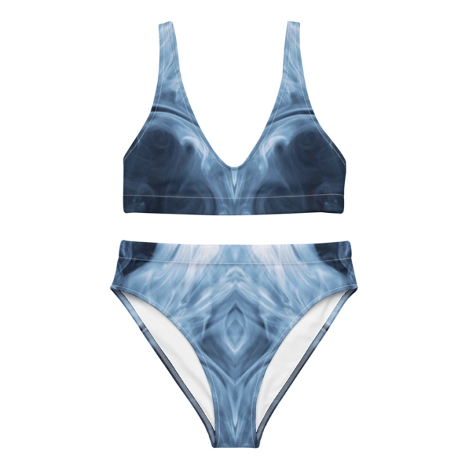 Prémium Magas Derekú Női Bikini Szett - Márványos Carrara Luxury Edition (UPF50+)