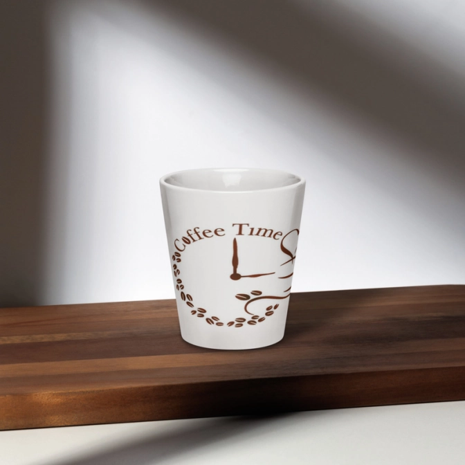 Prémium Kerámia Latte Bögre - Espresso Brown Script Edition (340ml)
