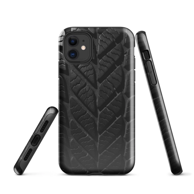 Ink2be Prémium Ütésálló iPhone® Kétrétegű Telefontok - Autógumi Tire Tread Industrial Edition