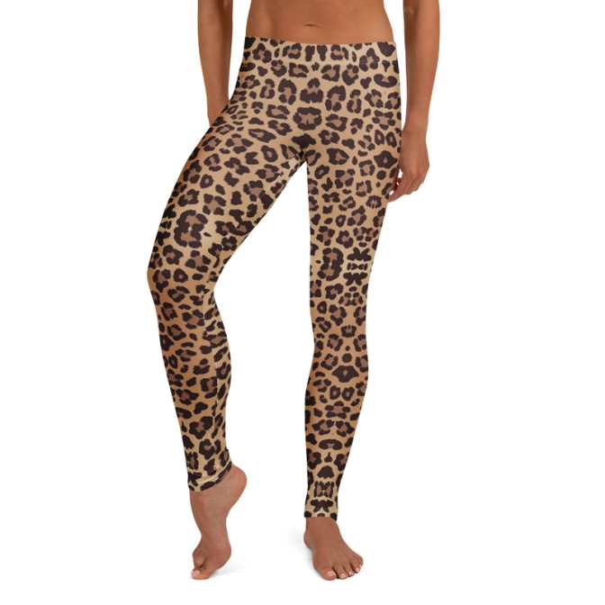 Női prémium alakformáló leggings - Klasszikus párducmintával