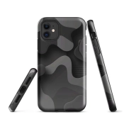 Ink2be Prémium Ütésálló iPhone® Kétrétegű Telefontok - Fekete-Szürke Terepmintás Dark Camo Tactical Edition