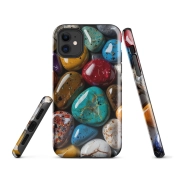 Ink2be Prémium Ütésálló iPhone® Kétrétegű Telefontok - Színes Kavicsok River Pebble Luxury Edition