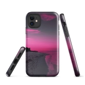 Ink2be Prémium Ütésálló iPhone® Kétrétegű Telefontok - Pink Beach Neon Sunset Edition
