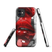 Ink2be Prémium Ütésálló iPhone® Kétrétegű Telefontok - Érzéki Ajkak Wet Gloss Seduction Edition
