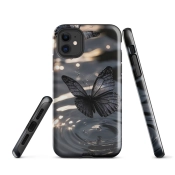 Ink2be Prémium Ütésálló iPhone® Kétrétegű Telefontok - Fekete Pillangó Dark Butterfly Edition