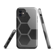 Ink2be Prémium Ütésálló iPhone® Kétrétegű Telefontok - Fekete Inox Geometria Cyber Hive Stealth Edition