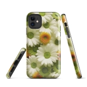 Ink2be Prémium Ütésálló iPhone® Kétrétegű Telefontok - Gerbera White Sage Botanical Edition