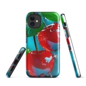 Ink2be Prémium Ütésálló iPhone® Kétrétegű Telefontok - Cseresznye Juicy Cherry Aqua Edition