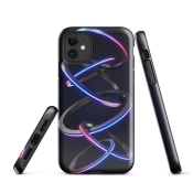 Ink2be Prémium Ütésálló iPhone® Kétrétegű Telefontok - Neon Karikák Cyber Glow Edition