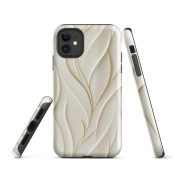 Ink2be Prémium Ütésálló iPhone® Kétrétegű Telefontok - Fehér-Arany Elegáns Royal Swirl Edition